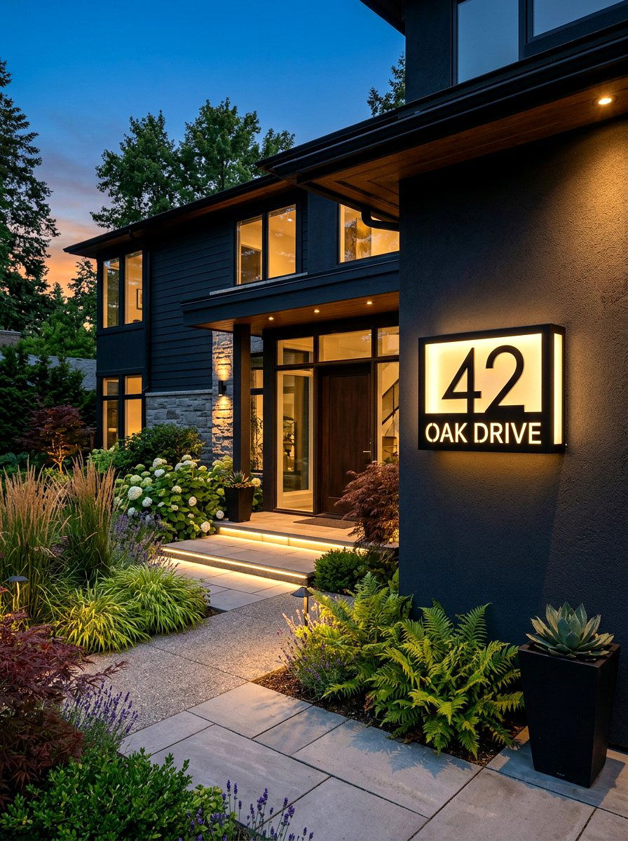 Shadow Box House Number - 30 house number sign ideas luxury