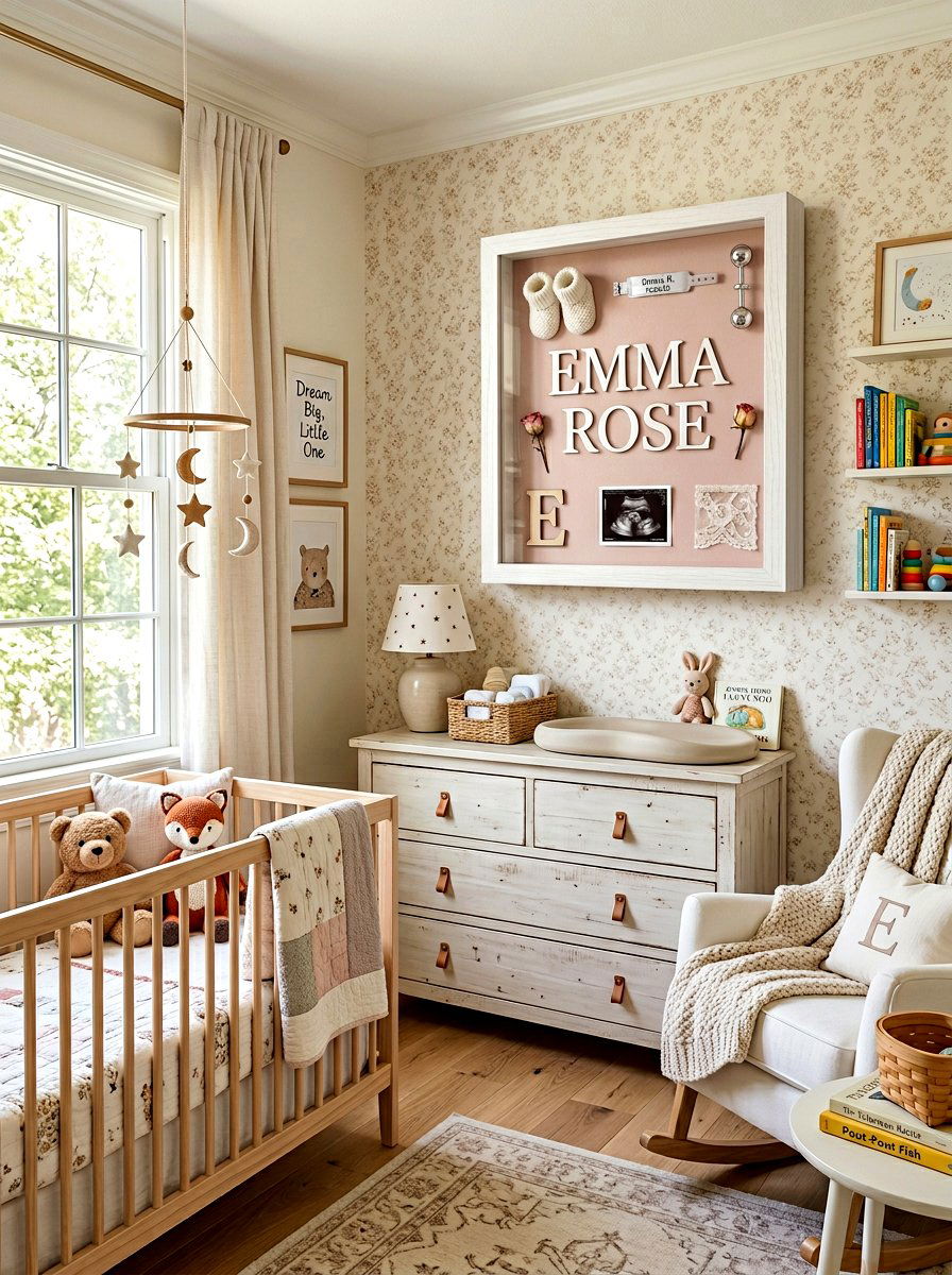 Shadow Box Name - 30 nursery name wall ideas