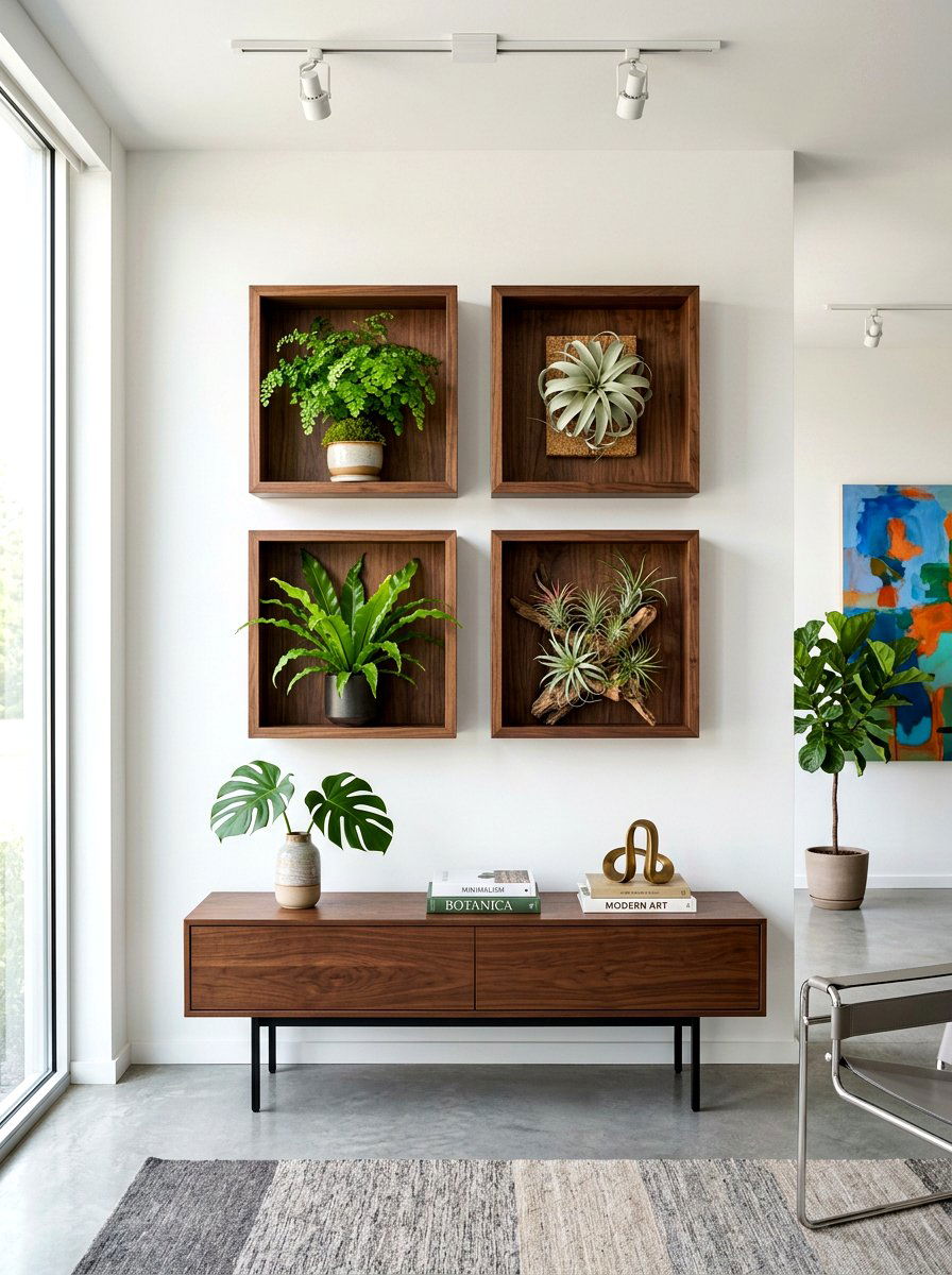 Shadow Box Plant Shelf - 30 houseplant shelf ideas