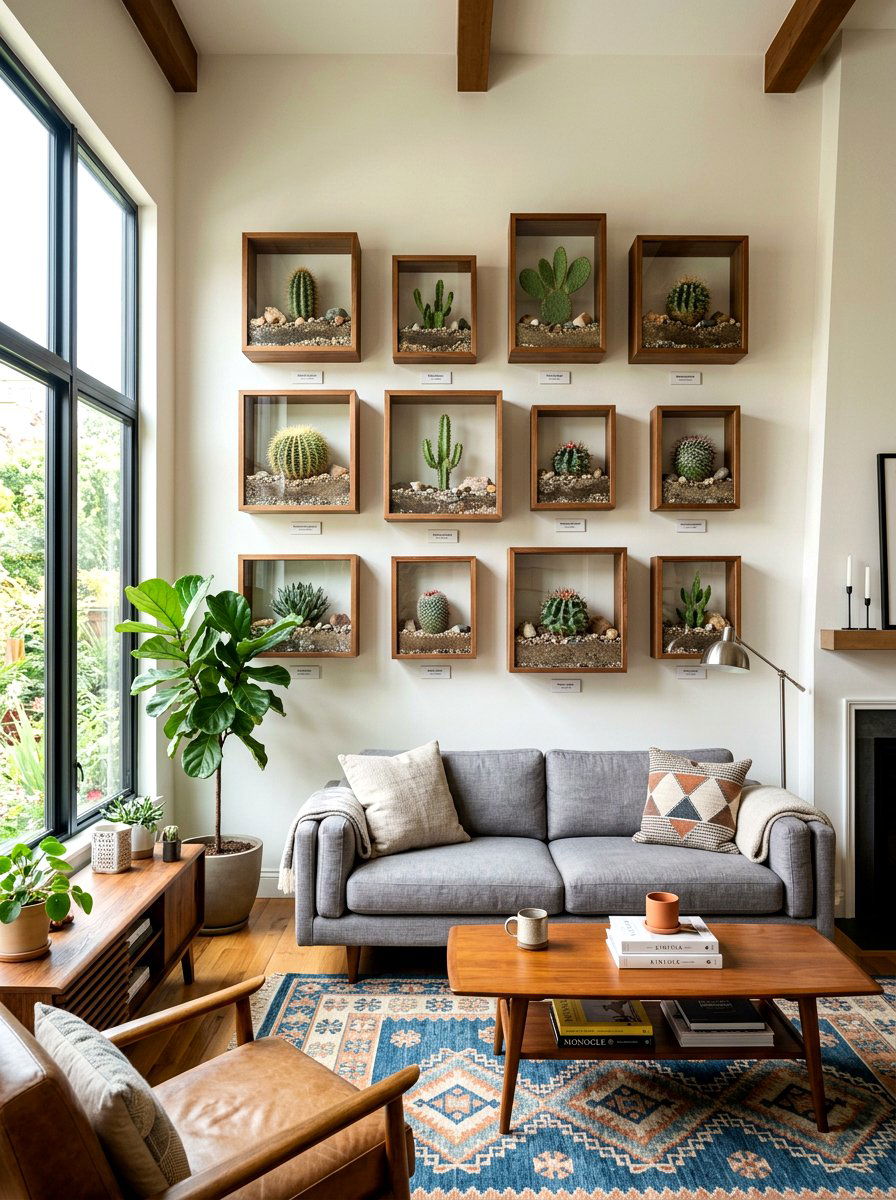 Shadow Box Shelf - 30 cactus shelf ideas