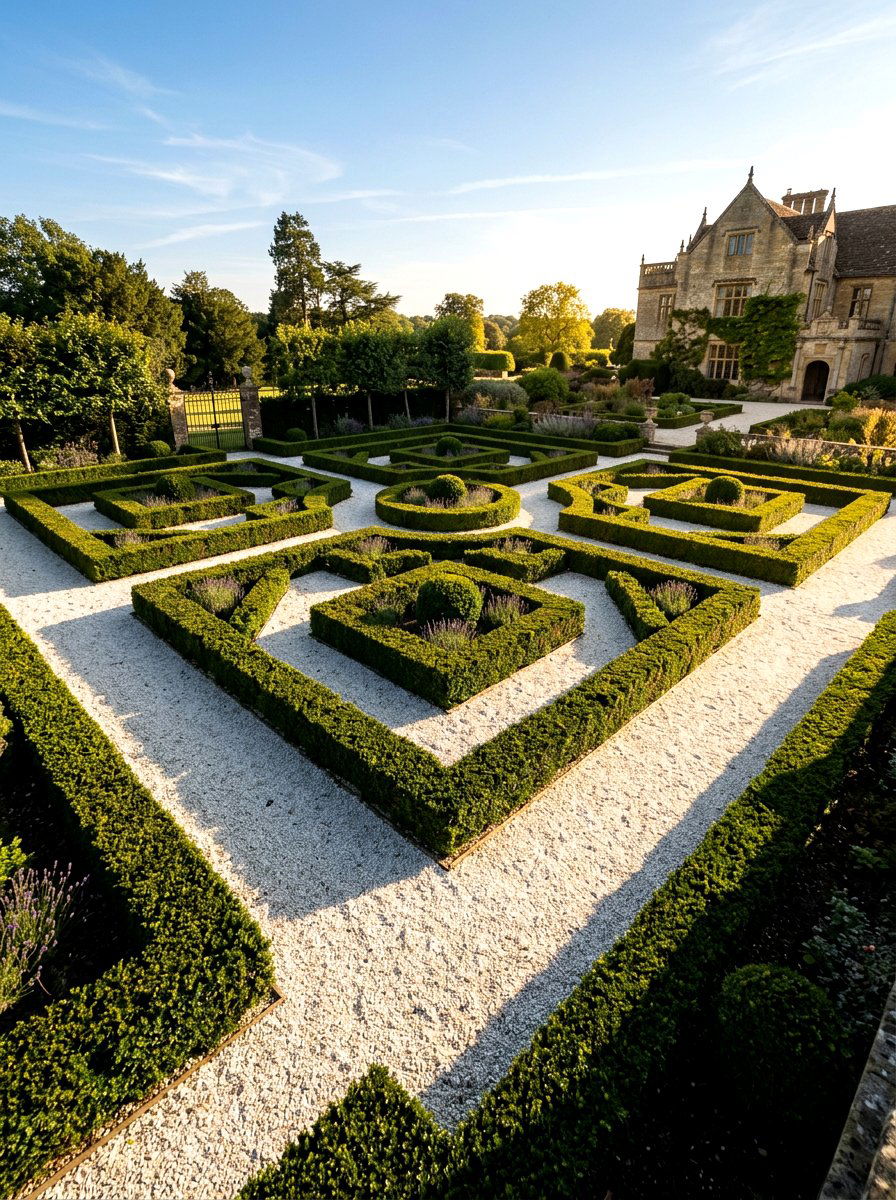 Shadow Patterned Parterre - 30 parterre garden ideas