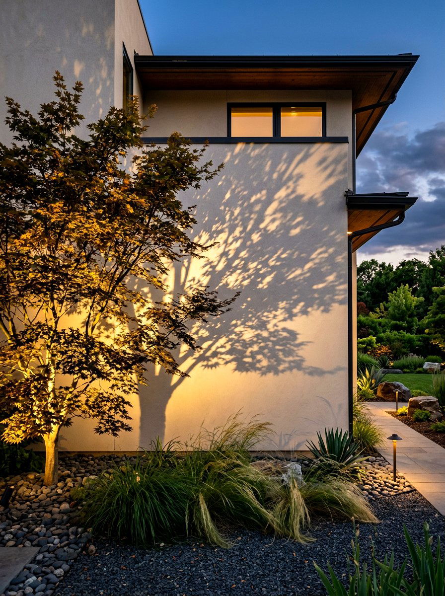 Shadow lighting technique - 30 exterior lighting ideas for front of house