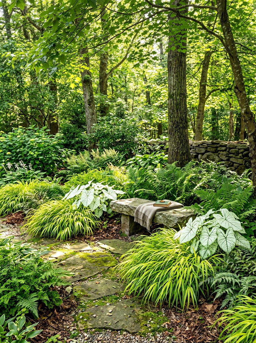 Shady Corner Garden - 30 pocket garden ideas