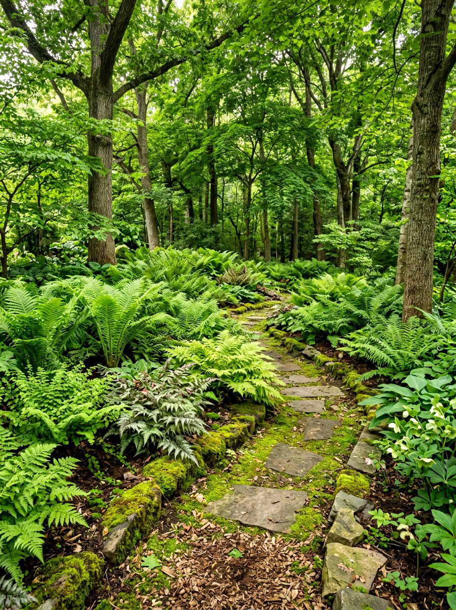 Shady Fern Garden - 30 sensory backyard garden ideas