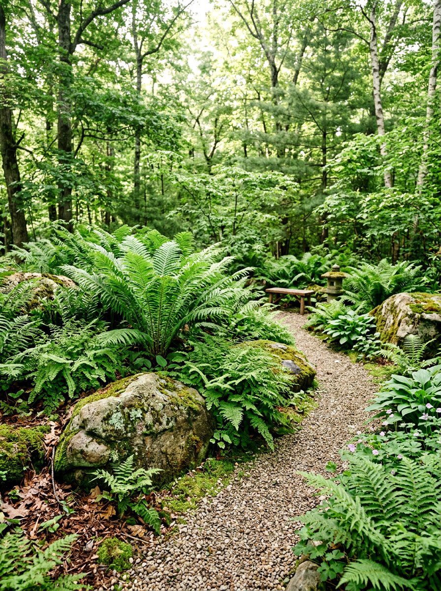 Shady Fern Garden Retreat - 30 secret garden ideas