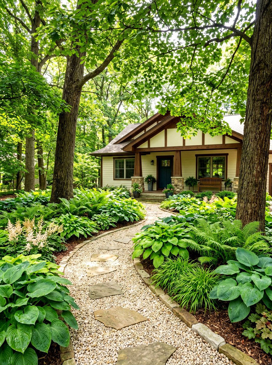 Shady Front Yard - 30 front yard landscaping ideas