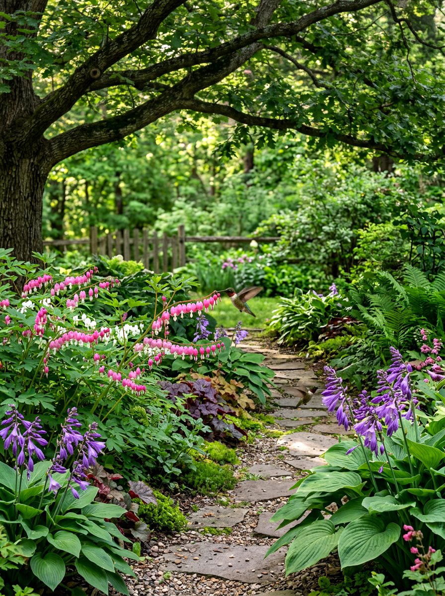 Shady Nectar Border - 30 hummingbird border ideas