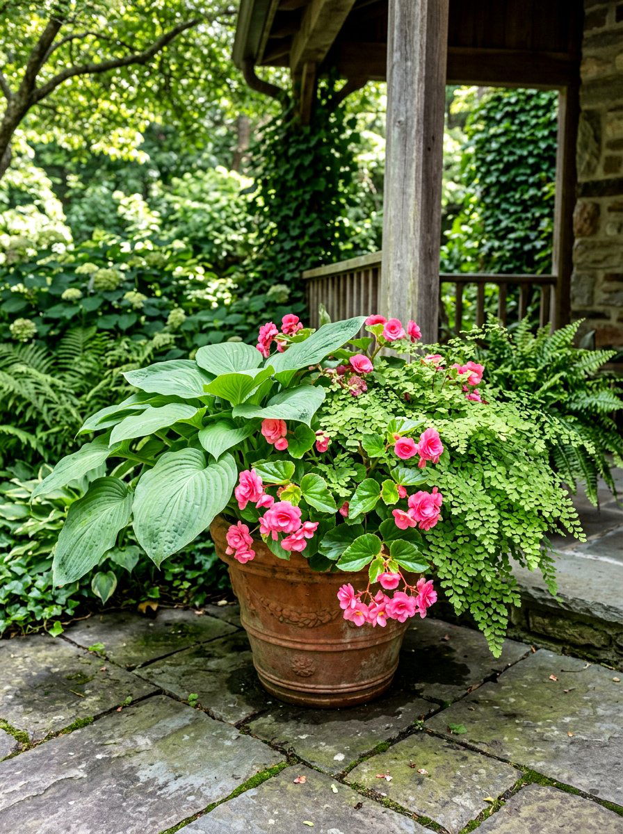 Shady Porch Container - 30 summer container garden ideas