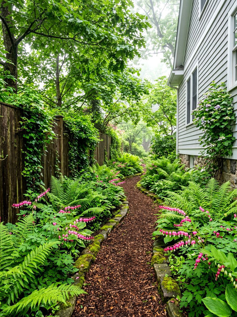 Shady Side Yard - 30 small flower bed ideas