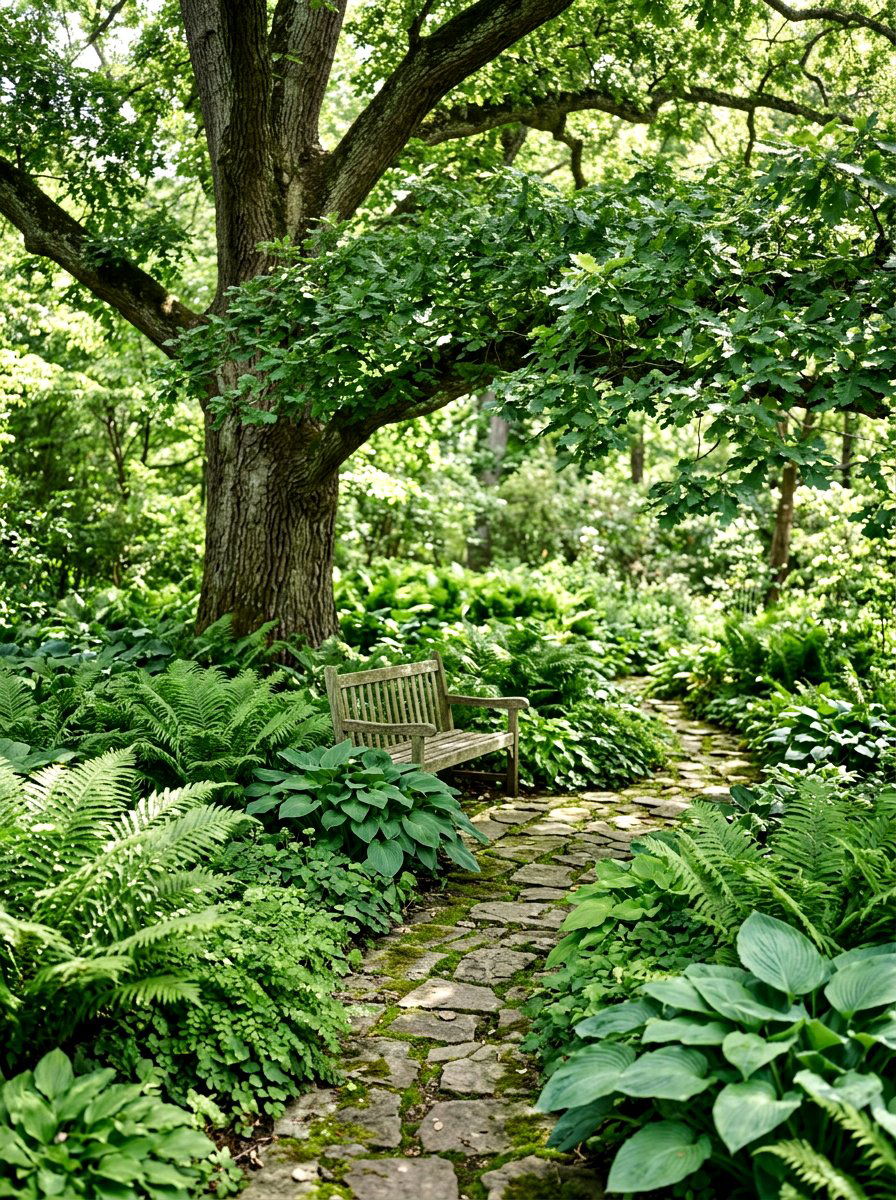 Shady Woodland Garden - 30 front garden ideas