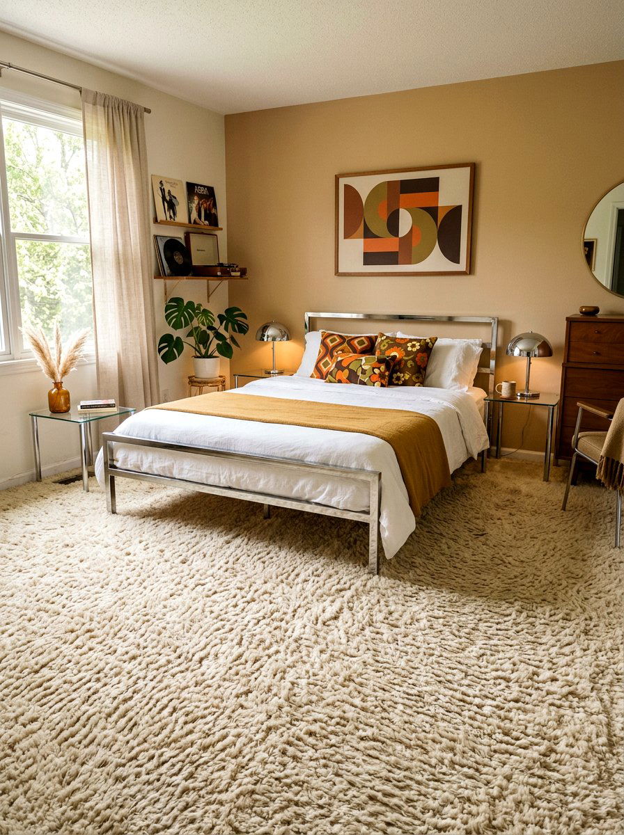 Shag Carpet Bedroom - 30 seventies bedroom ideas