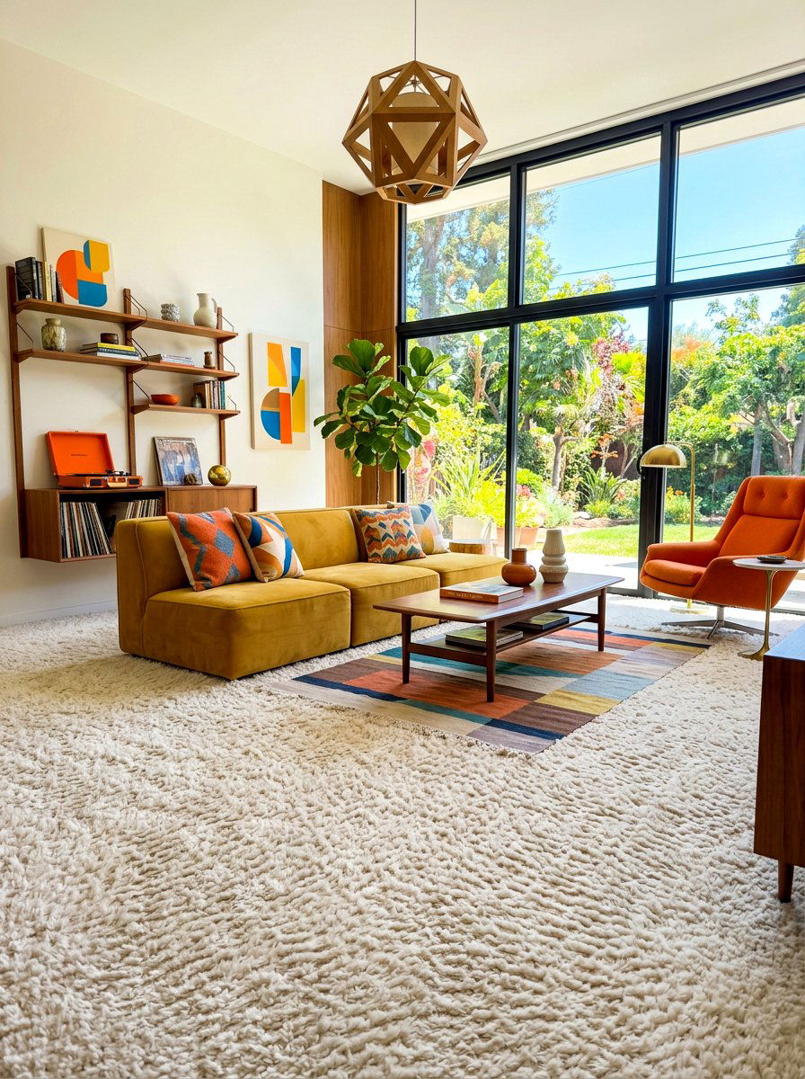 Shag carpet - 30 sound absorbing decor ideas