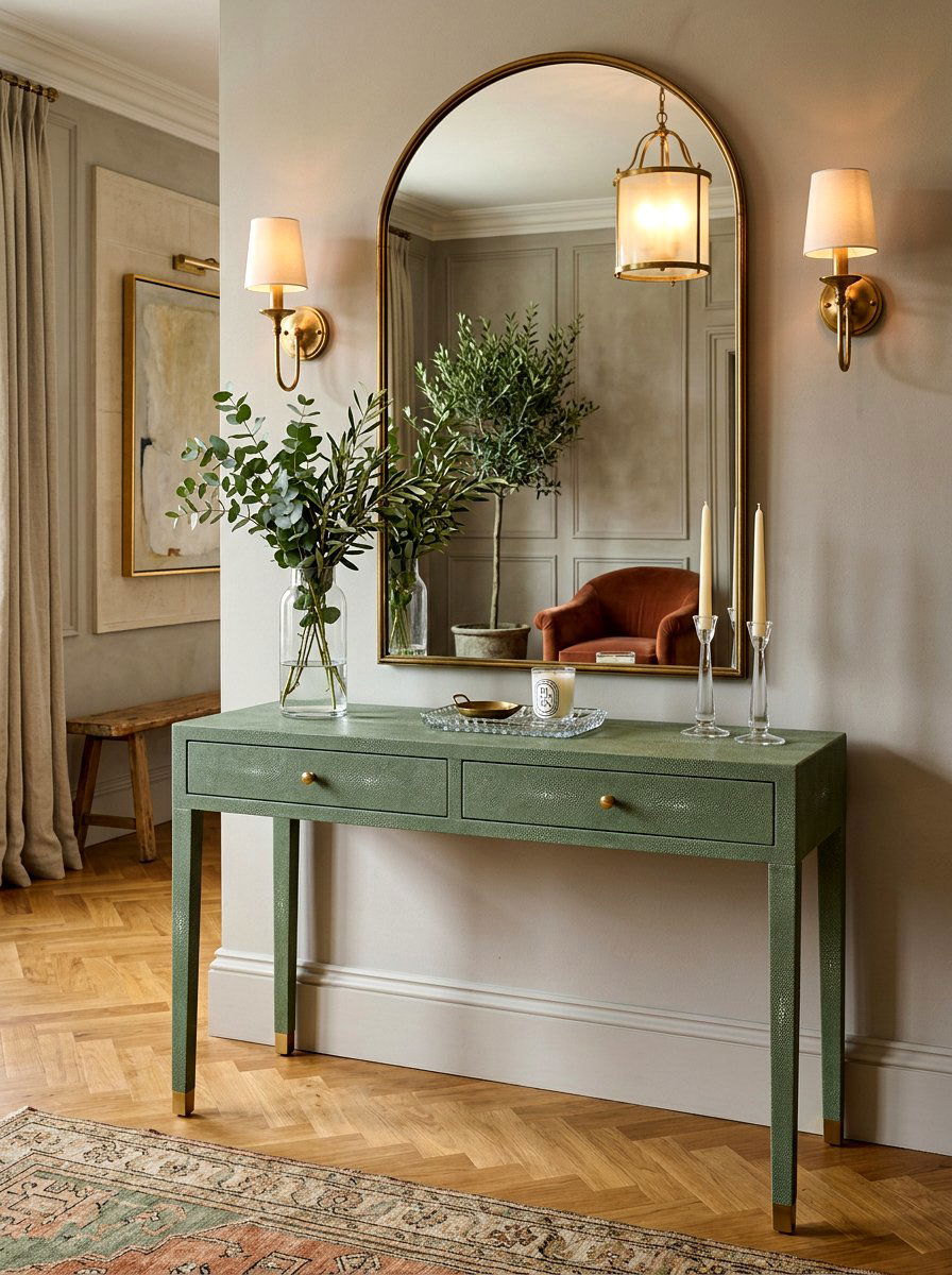 Shagreen Console Table - 30 front hall console ideas