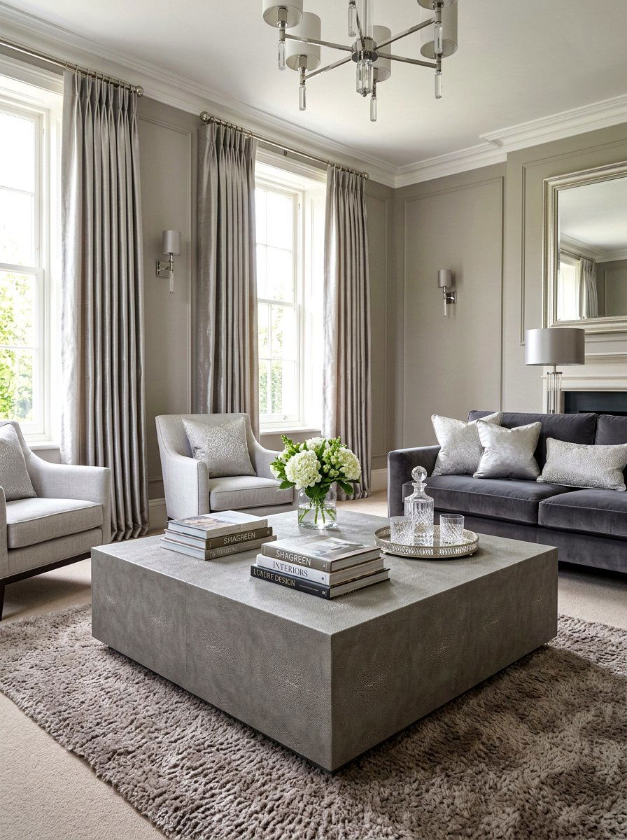 Shagreen Textured Coffee Table - 30 oversized coffee table ideas
