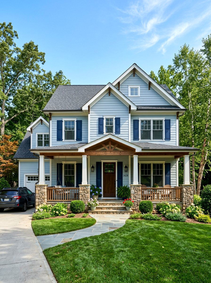 Shaker Style Exterior Shutters - 30 exterior shutters ideas