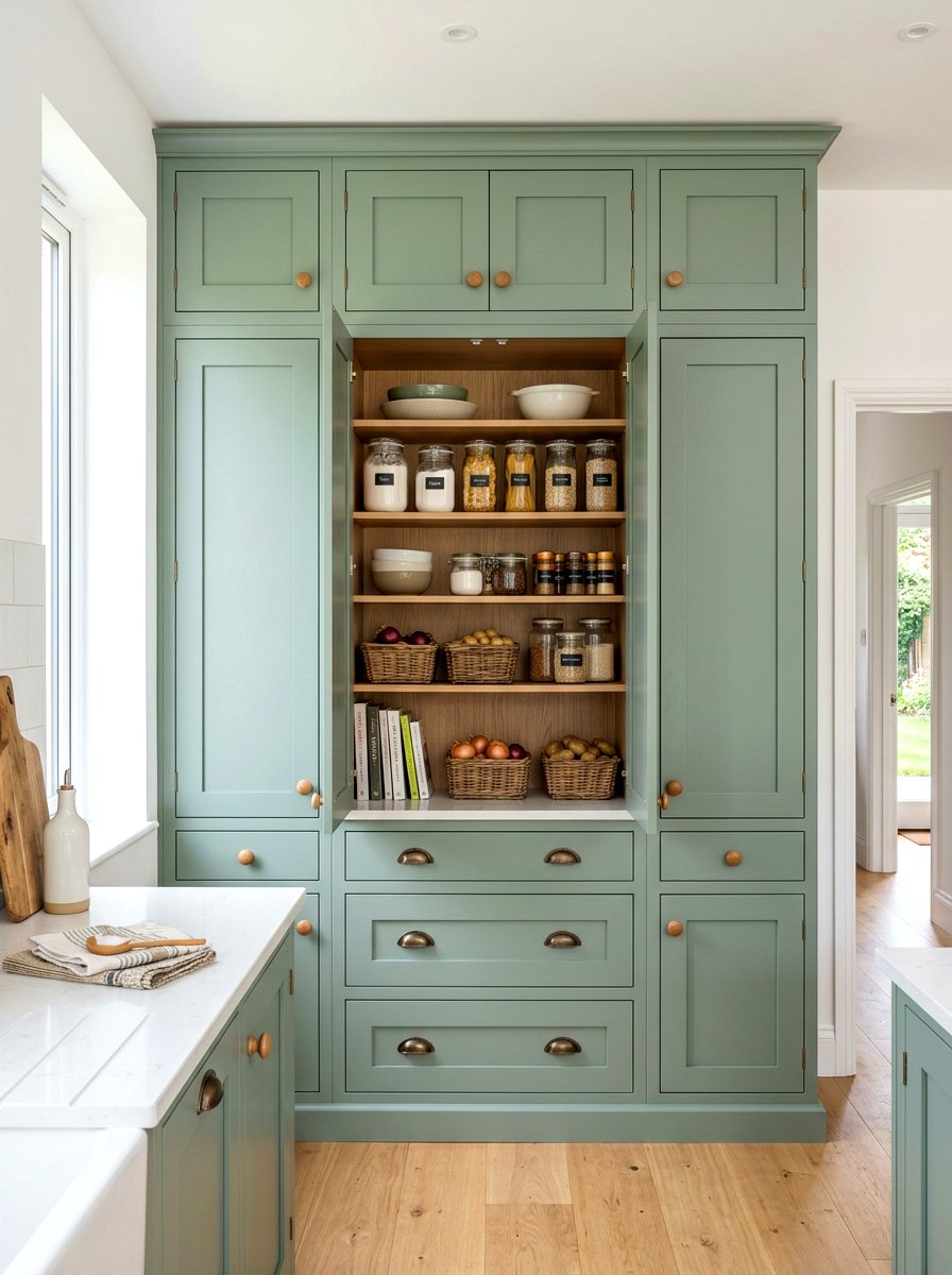 Shaker Style Pantry - 30 traditional prep kitchen ideas