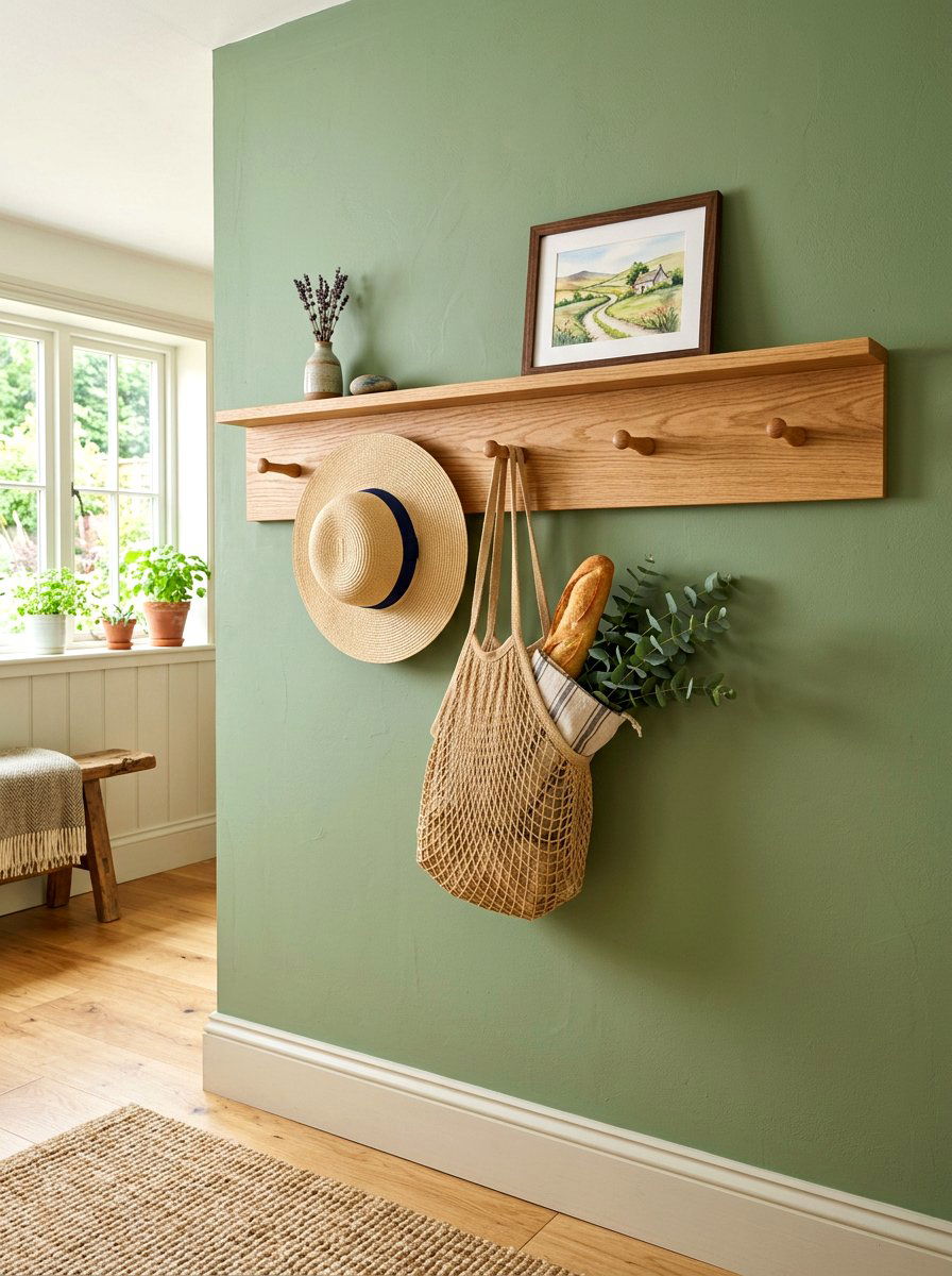 Shaker Style Peg Rail Shelf - 30 wall mounted entry shelf ideas aesthetic