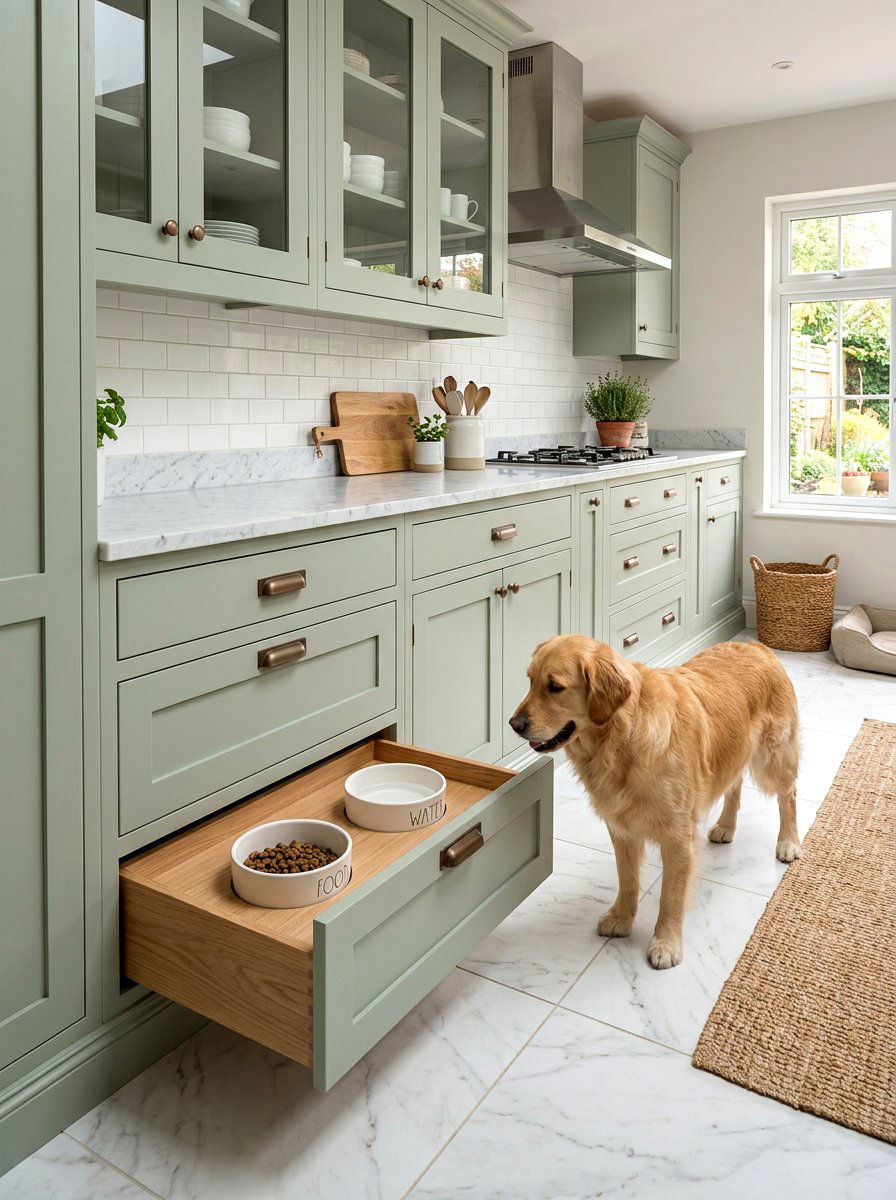 Shaker Style Pet Drawer Cabinet - 30 pet feeding drawer ideas aesthetic