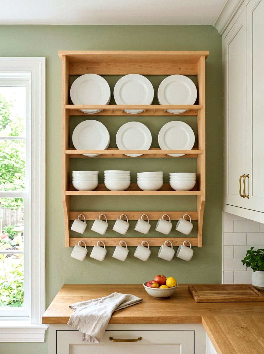 Shaker Style Plate Rack - 30 plate rack wall ideas
