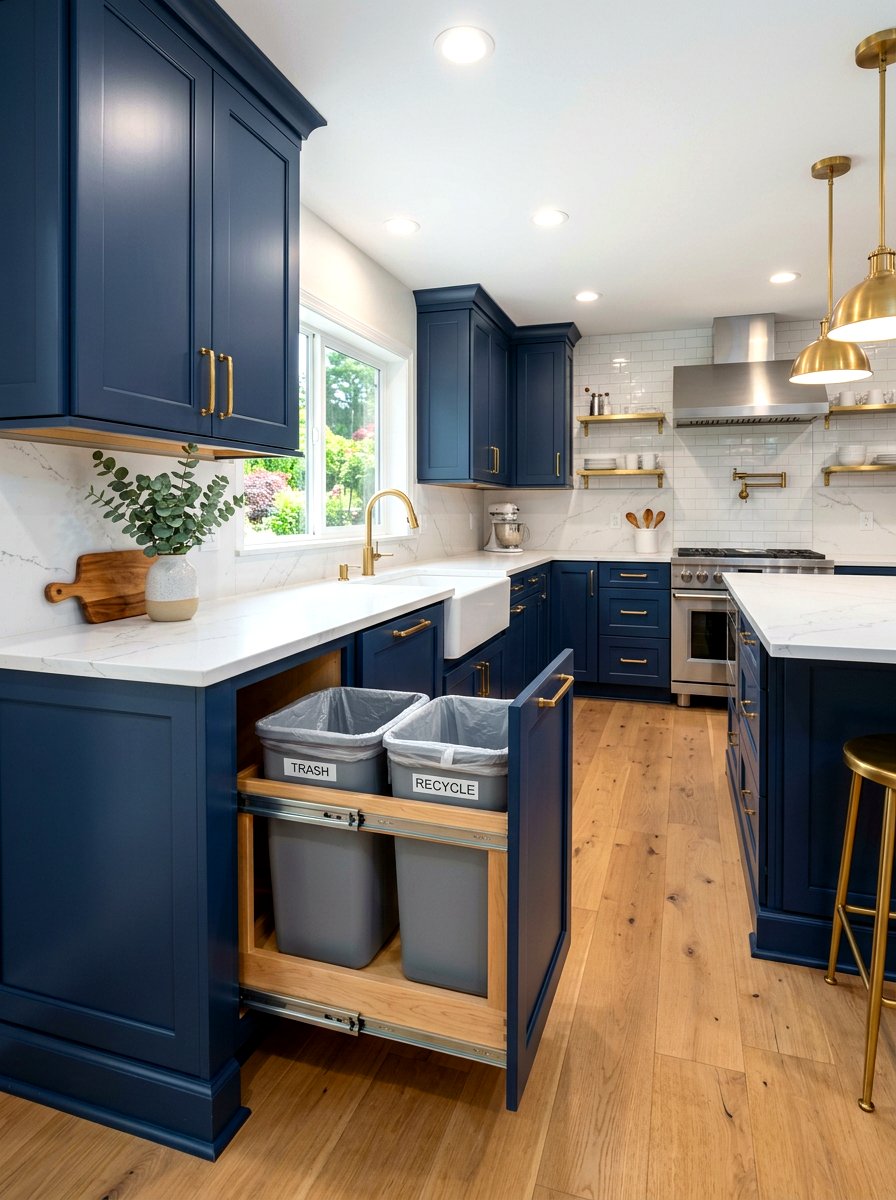 Shaker Style Trash Pull Out - 30 kitchen trash pull out ideas