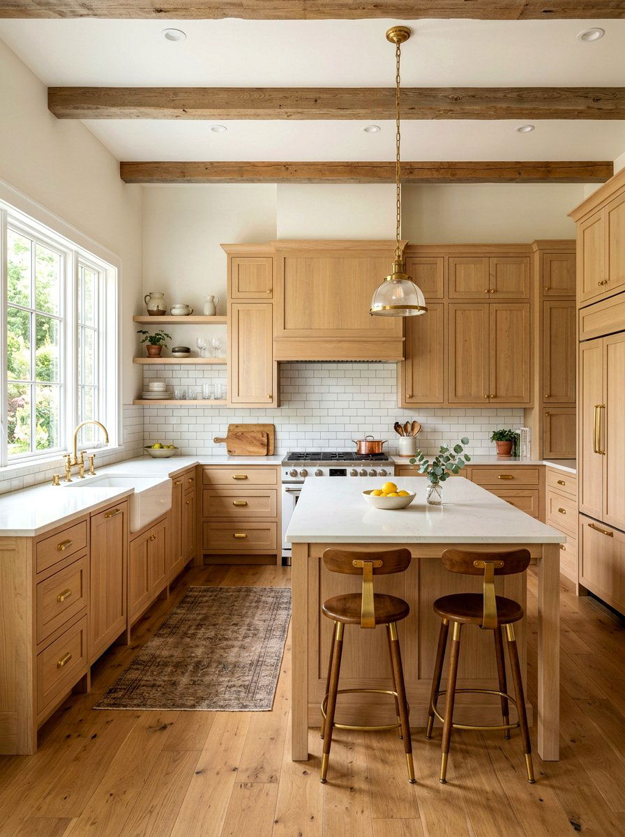 Shaker blonde wood kitchen - 30 blonde wood kitchen ideas