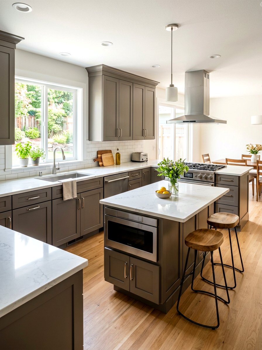 Shaker stone gray kitchen - 30 stone gray kitchen ideas