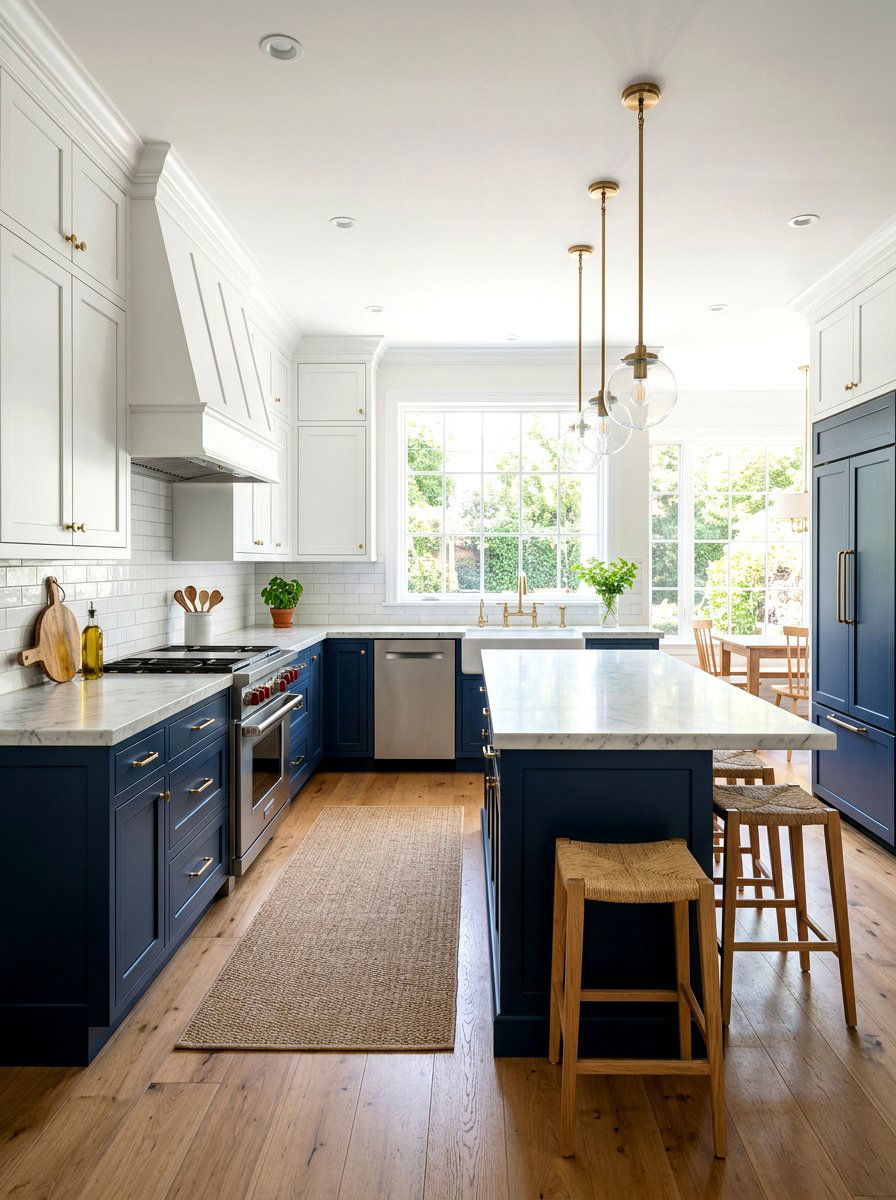 Shaker style two tone kitchen - 30 two tone kitchen cabinet ideas