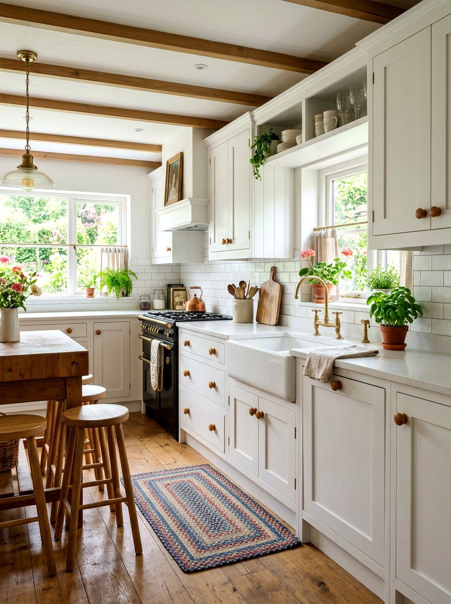 Shaker style white kitchen - 30 wood knob kitchen ideas