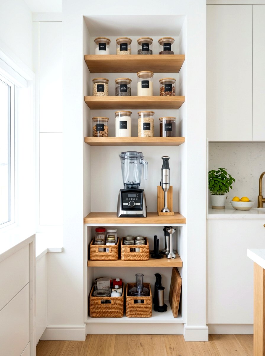 Shallow Pantry For Blender - 30 appliance pantry ideas