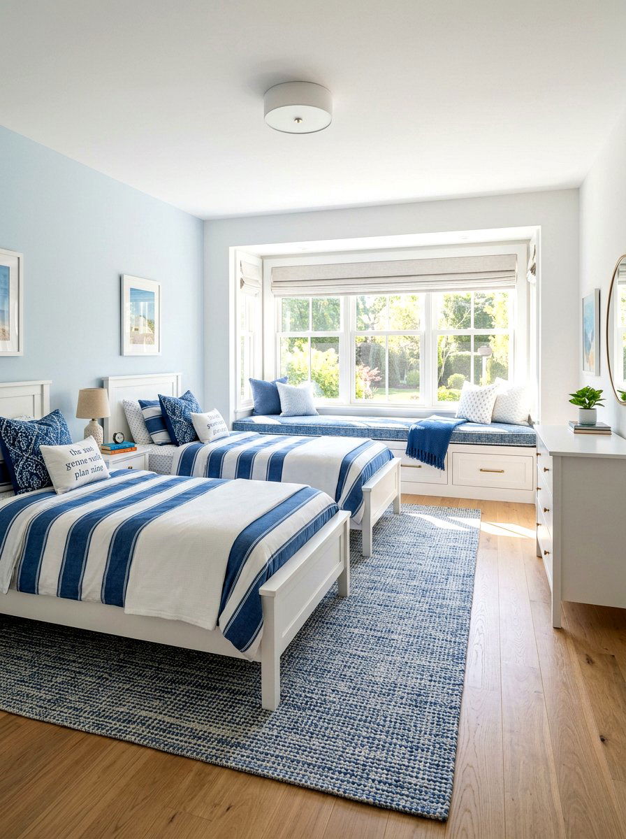 Shared Bedroom With Window Seat - 30 shared sibling room ideas