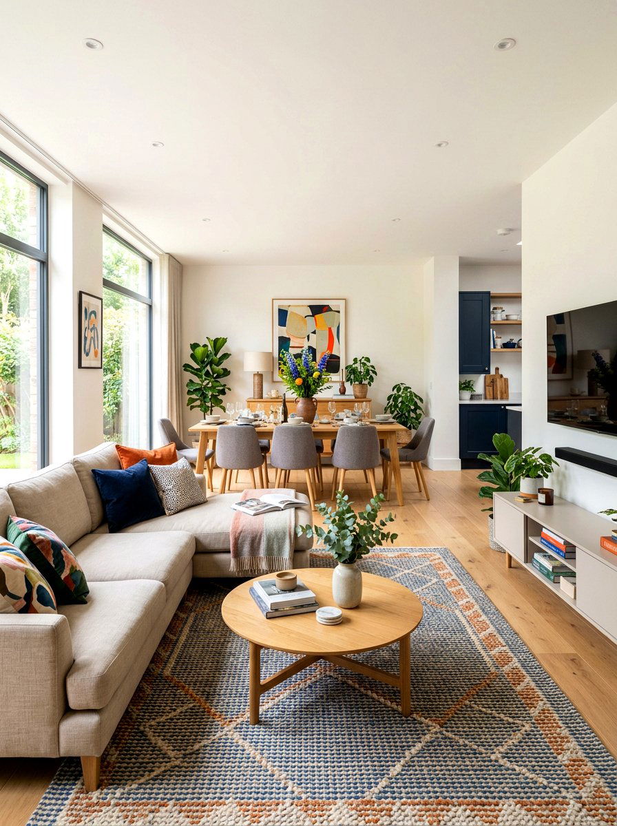 Shared Dining And Living Space - 30 open floor plan ideas