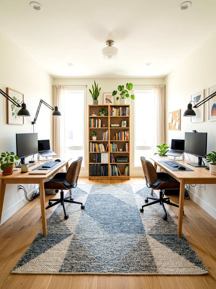 Shared Home Office - 30 quiet work room ideas