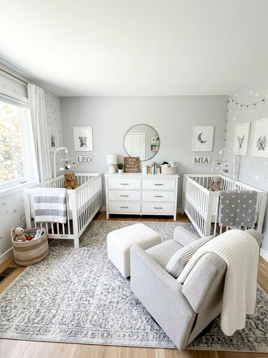 Shared Nursery - 30 minimalist nursery ideas