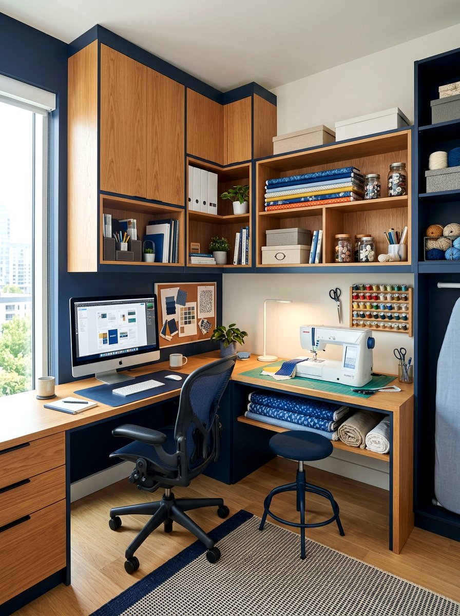 Shared Office Craft Room - 30 craft room ideas