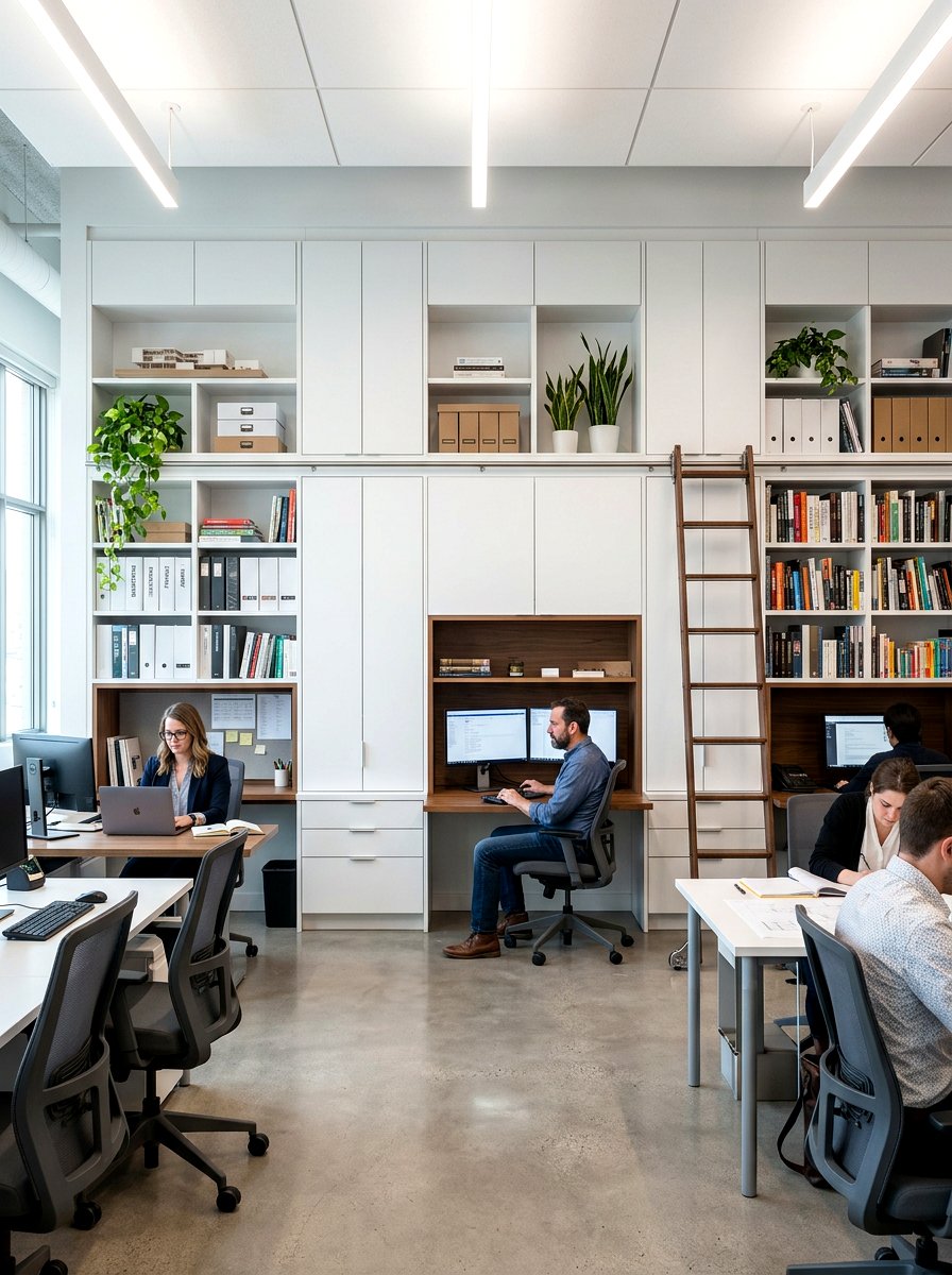 Shared Office With Storage Wall - 30 shared office ideas