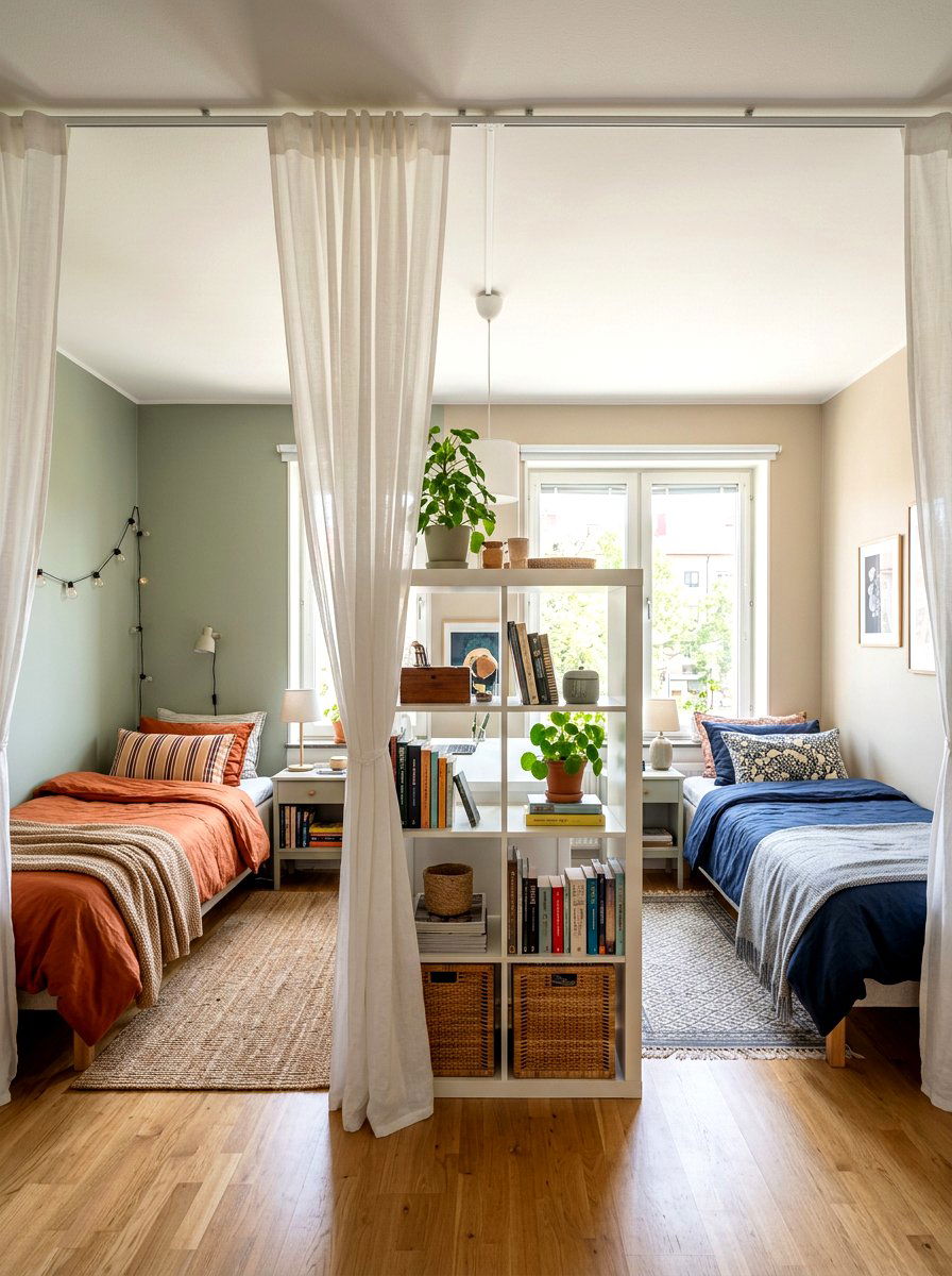 Shared Room Partition Layout - 30 shared sibling room decor ideas