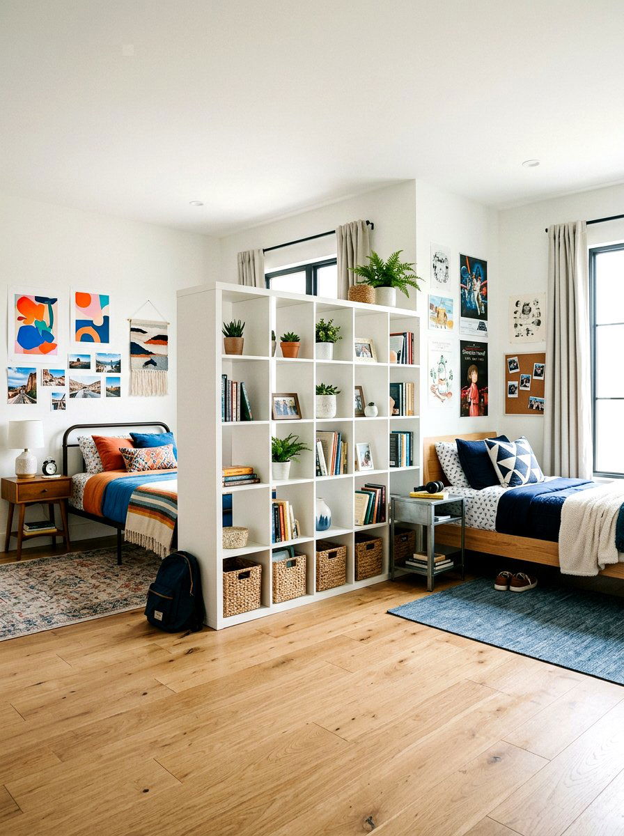 Shared Room Room Divider - 30 boys shared bedroom ideas