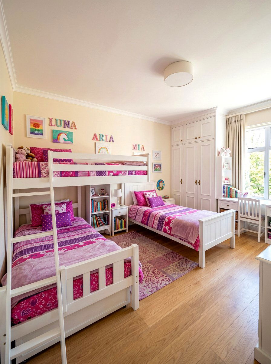 Shared Room Three Girls - 30 girls shared bedroom ideas