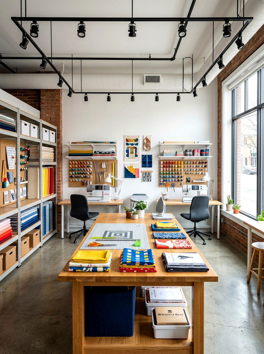 Shared Sewing Workshop Space - 30 sewing room ideas