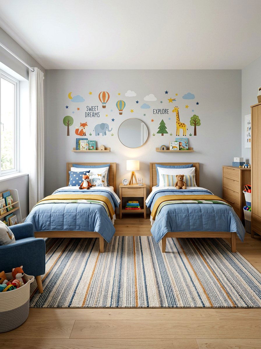Shared Sibling Room - 30 Pinterest kids room ideas