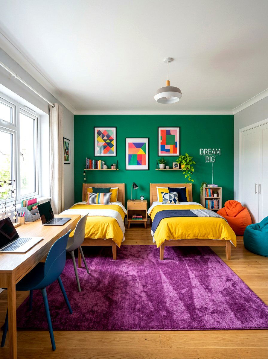 Shared Teen Bedroom Bold Colors - 30 shared teen bedroom ideas