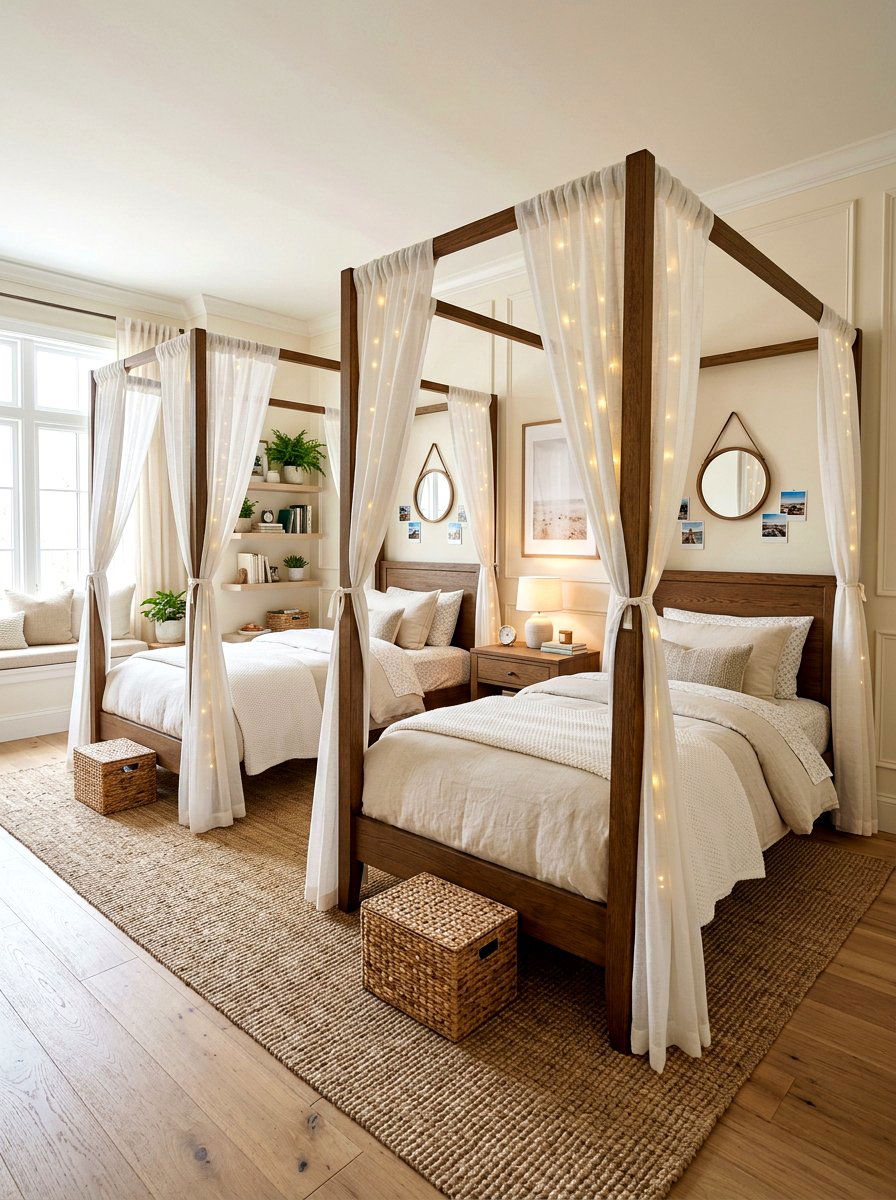 Shared Teen Bedroom Canopy Beds - 30 shared teen bedroom ideas