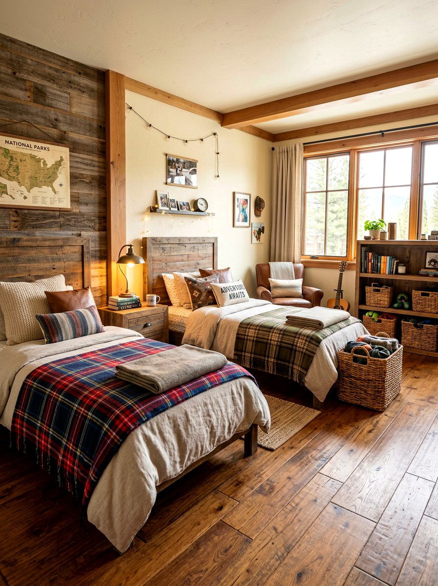 Shared Teen Bedroom Rustic Style - 30 shared teen bedroom ideas
