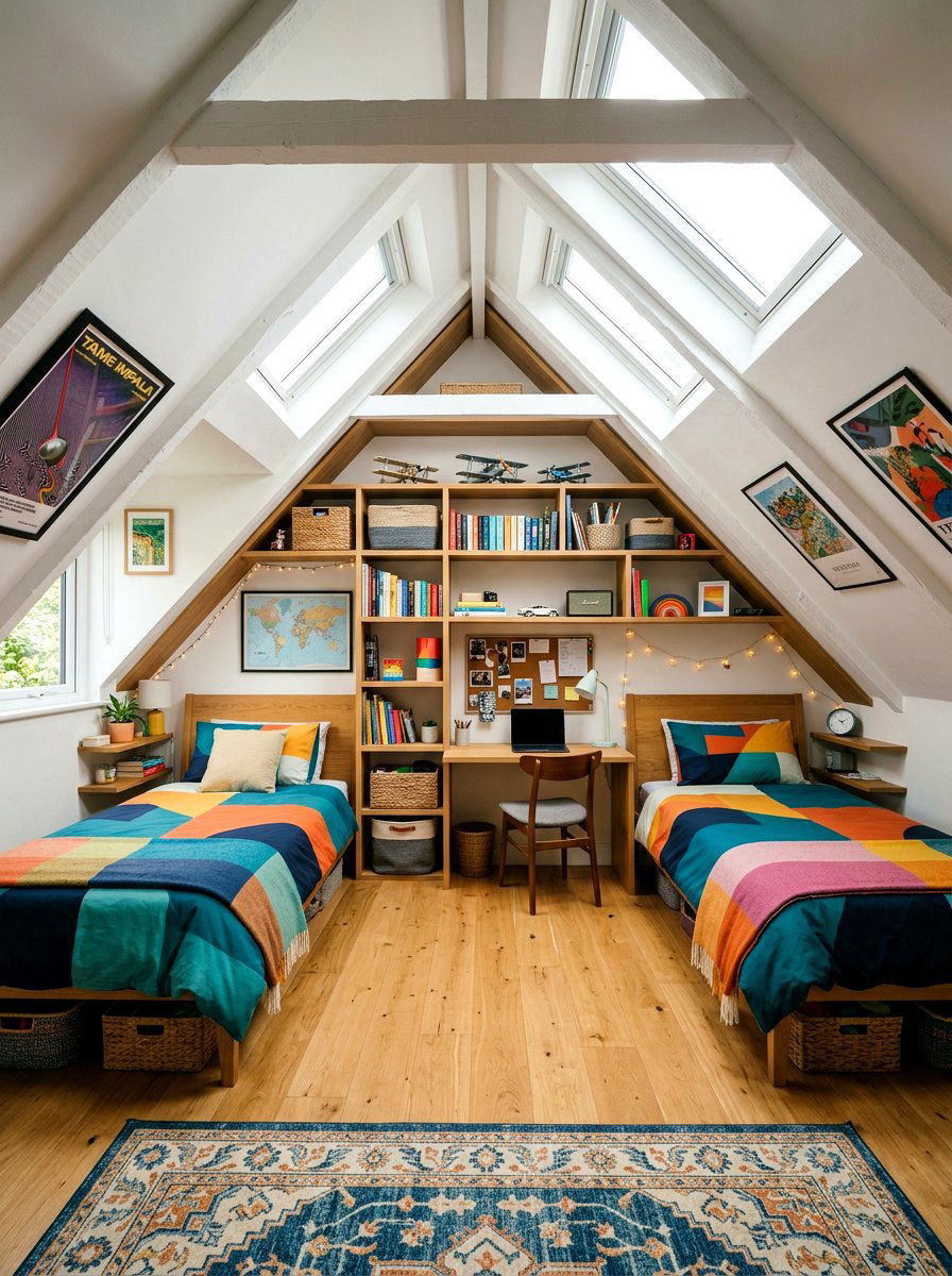 Shared Teen Bedroom Sloped Ceilings - 30 shared teen bedroom ideas