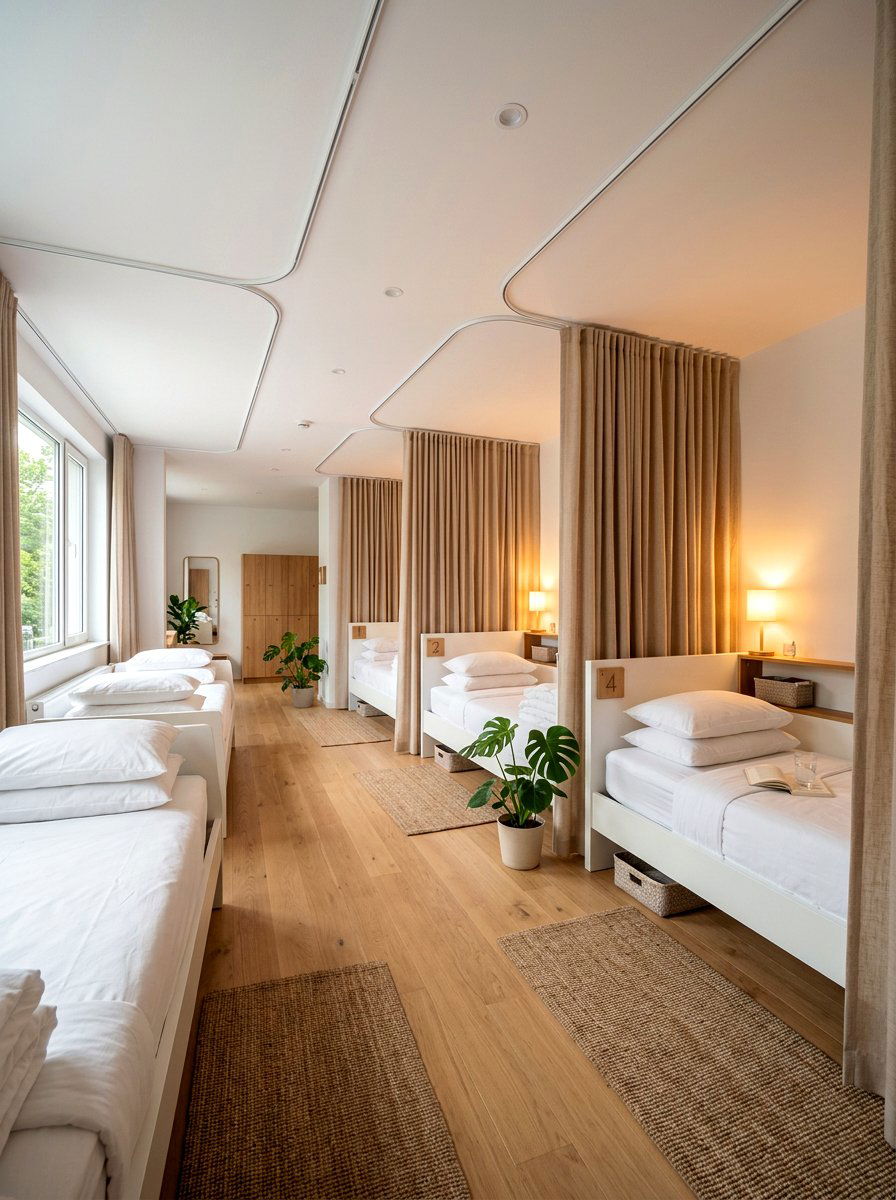 Shared room with curtains - 30 shared kids room ideas