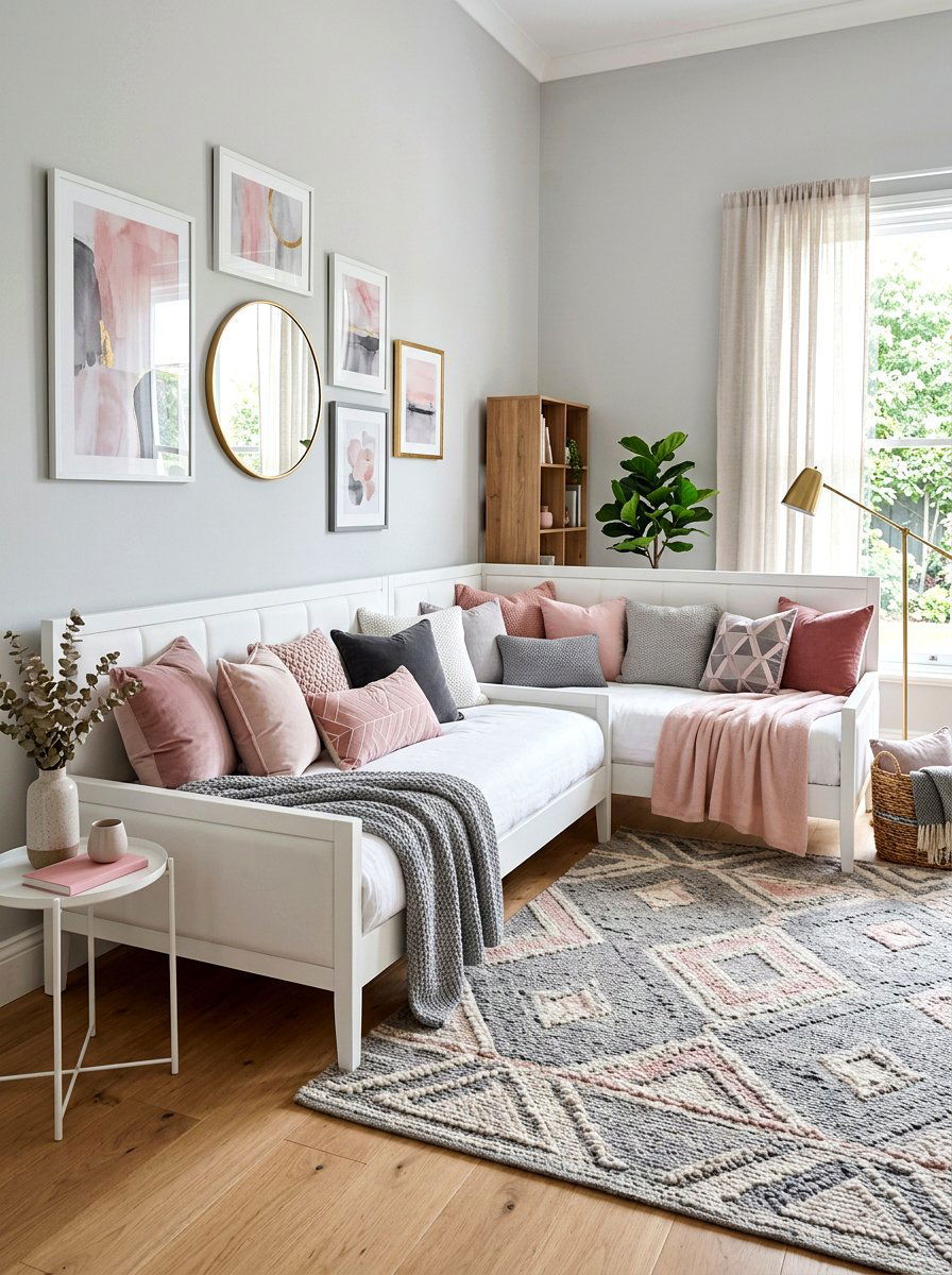 Shared room with daybeds - 30 shared kids room ideas