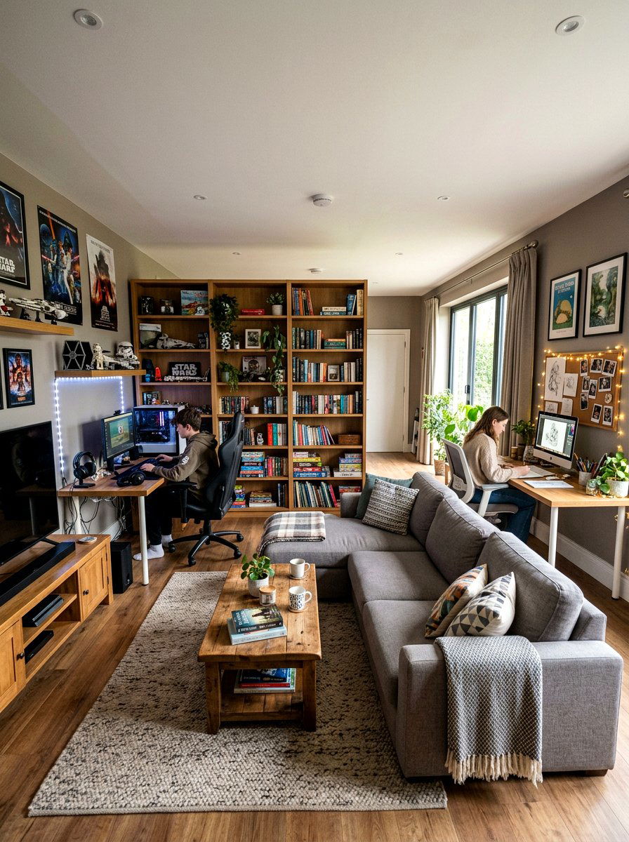 Shared sibling lounge - 30 teen hangout room ideas
