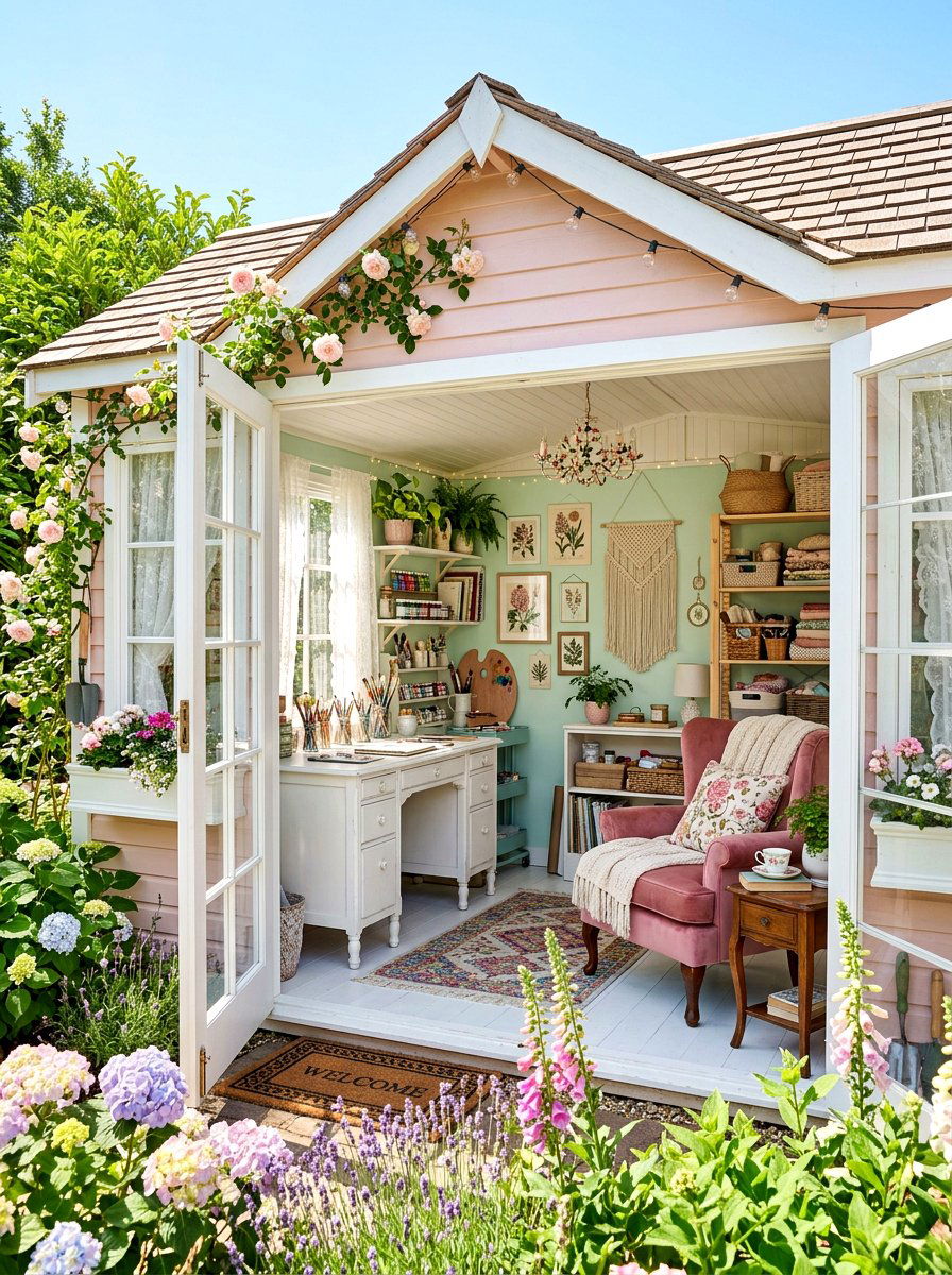 She Shed Studio - 30 art shed ideas