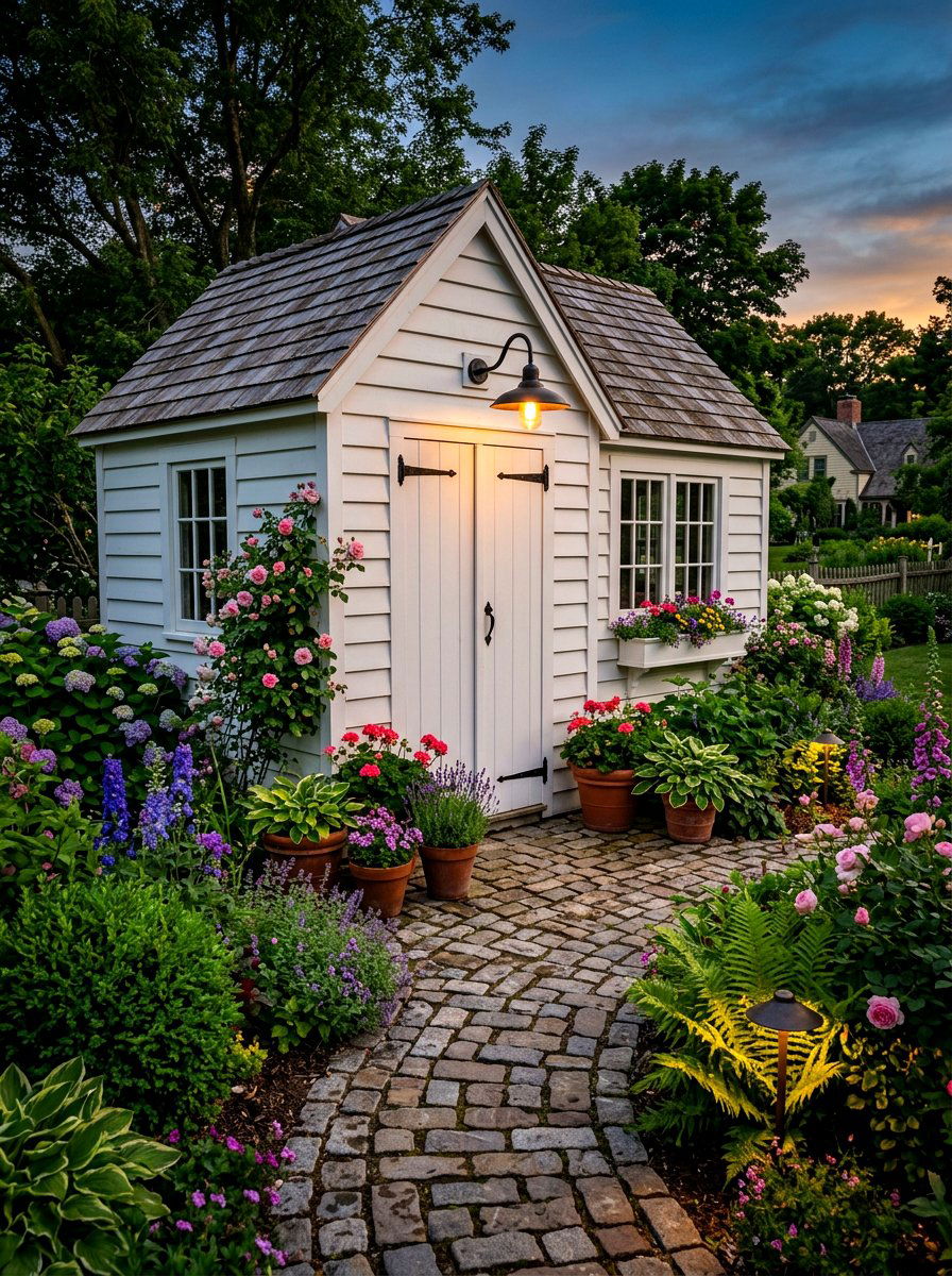 Shed Accent Lights - 30 outdoor structure lighting ideas