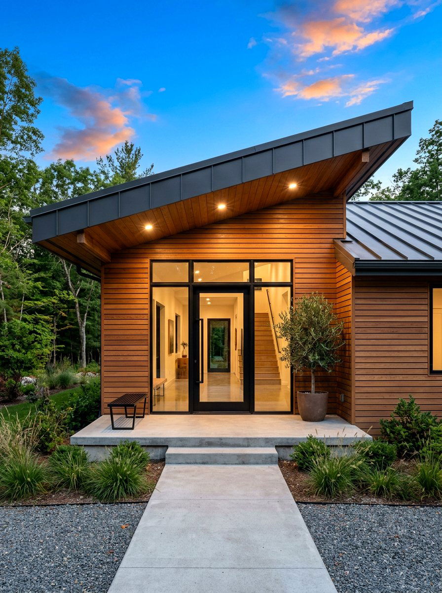 Shed Roof Front Entry - 30 covered entryway ideas